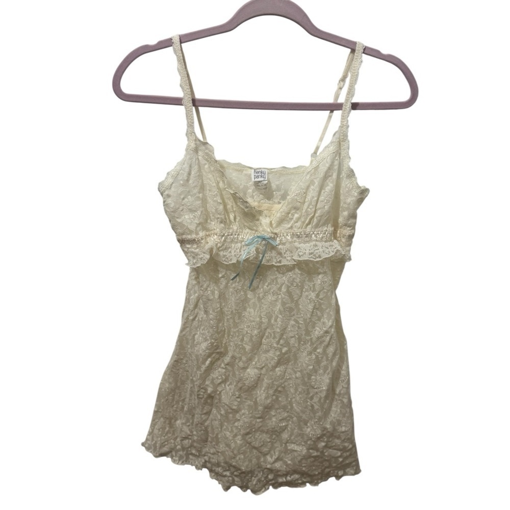 vintage white lace babydoll nightie/chemise Hanky Panky Size Medium